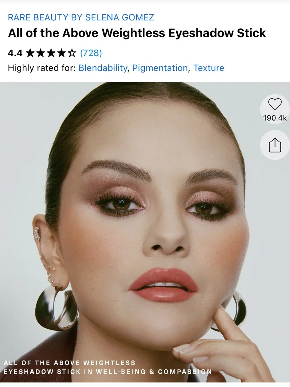 Rare Beauty All of the Above Weightless Eyeshadow Stick: Compassion (Burgundy)
